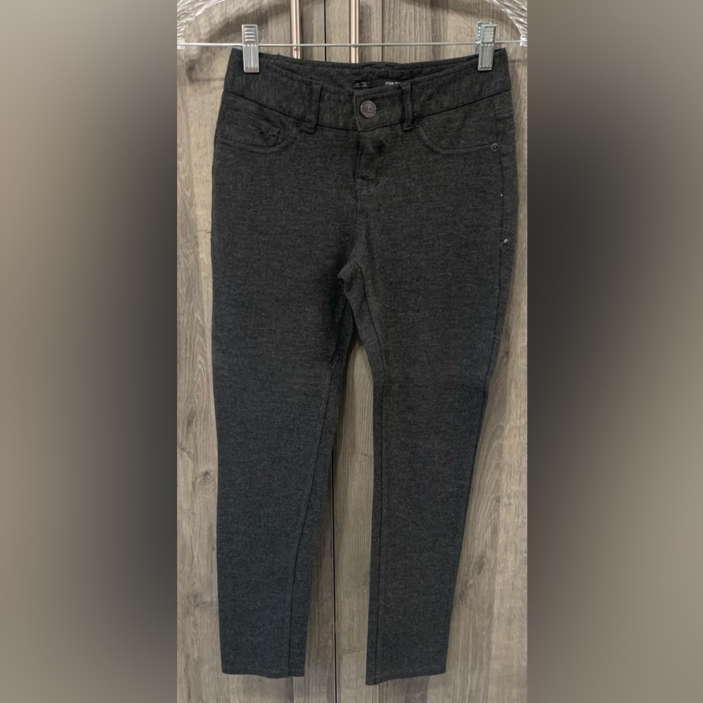 Classic Maurices Fashions Gray I Am Smart Straight Leg Pocket Leggings XS Slim